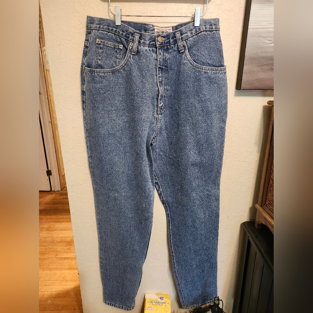 Only Denims Vintage Blue Denim Jeans High Waisted Mom Jean